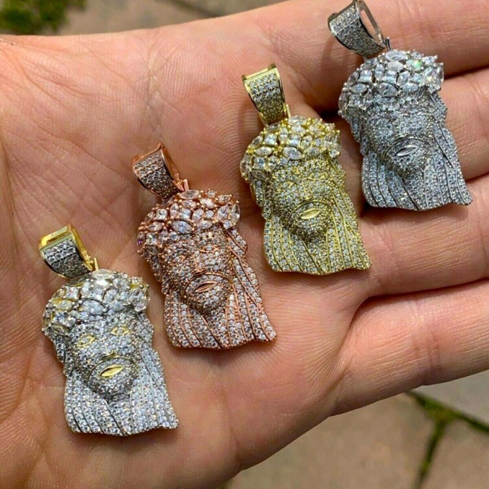 Simulated Diamond Jesus Piece